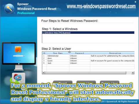 spower windows password reset professional trial version